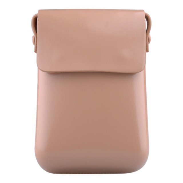 PU Mobile Phone Bag Exquisite Retro Strong Magnetic Buckle PU Mobile Phone Bag Messenger Coin Key PouchApricot