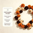 thumbnail image 4 of Fall Pumpkin Hanging Swag,Velvet Harvest Pumpkin Decor, Autumn Farmhouse,Thanksgiving Decorations for Front Door Kitchen Fireplace Home Indoor Outdoor (B), 4 of 4