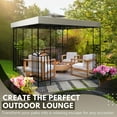 thumbnail image 3 of Gazebo Cover Replacement Canopy Top 10x10 Ft (3m x 3m) - Double Tier Top Canopy Cover Replacement with UV30+, Dirt, Water Resistant for Outdoor, Sunshade, Garden, Patio, Pavilion (Ivory), 3 of 8
