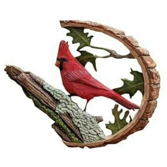 Vibrant Cardinal Statue Handmade Bird Decoration Small Bird Stepping on Branch Ornaments Gift for Bird Lovers,1 x Bird statue