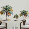 thumbnail image 1 of Adhesivos de pared de PVC autoadhesivos con forma de palmera, acuarela, 1 of 4