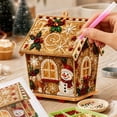thumbnail image 3 of Gingerbread House Christmas Decoration, Diy 3D Diamond Painting Miniature House Kit, Hanging Christmas Ornament for Holiday Home Decor, 3 of 3