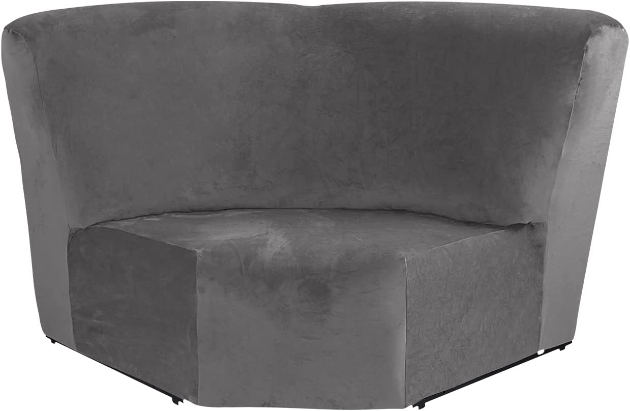 Corner Sofa Cover 1 Piece Velvet Stretch Corner Couch Cover for