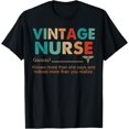 thumbnail image 2 of Vintage Nurse Graphic T-Shirt with Colorful Text and Caduceus Design, Black, 2 of 6