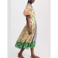thumbnail image 3 of Women's Printed Fashionable Puff Sleeve Versatile Slim Fit Flared Dress, 3 of 6