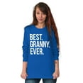 thumbnail image 3 of Best Granny Ever Grandma Grams Mother Women's Long Sleeve T Shirt Brisco Brands L, 3 of 6