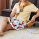 thumbnail image 5 of Balery Flowers and Lady Bugs Pantalones cortos de pijama de punto de algodón para hombre con cinturilla y bolsillos-XX-Large, 5 of 6
