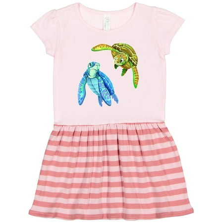 

Inktastic Sea Turtles Swimming Together Gift Toddler Girl Dress
