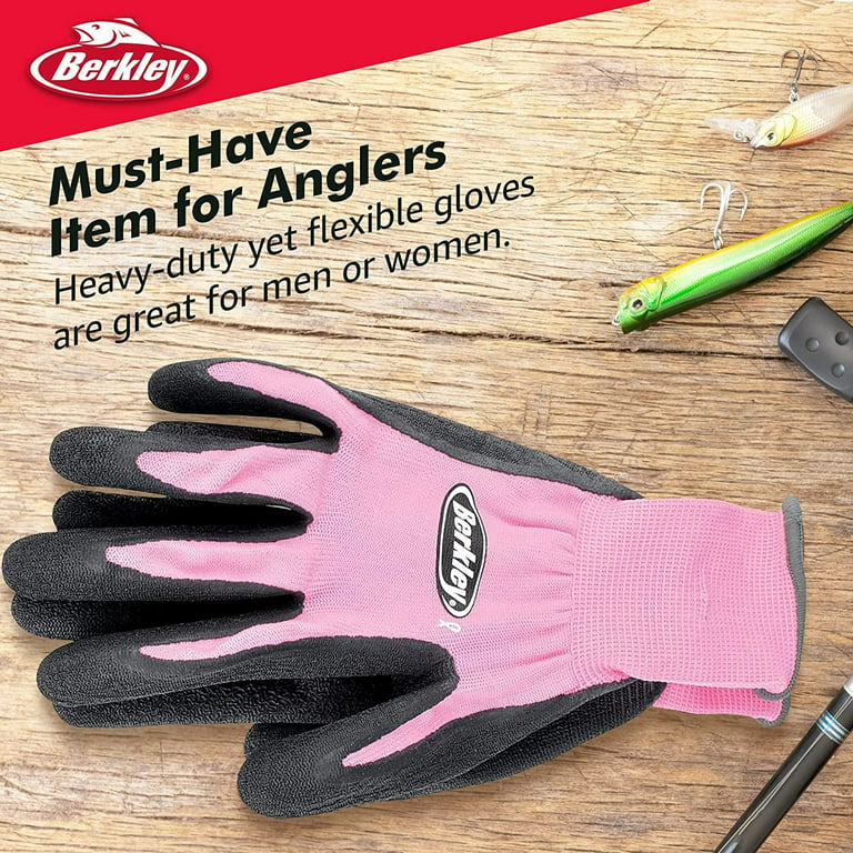 Berkley Women's Coated Grip Gloves, Pink, OS