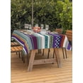 thumbnail image 2 of Modern Boho Art Outdoor Tablecloth - 60x102 Inch Rectangle Dining Table Cover, Colorful Abstract Bohemian Paisley Minimalist Waterproof Outdoor Table Cloth with Umbrella Hole & Zipper for Patio, 2 of 7