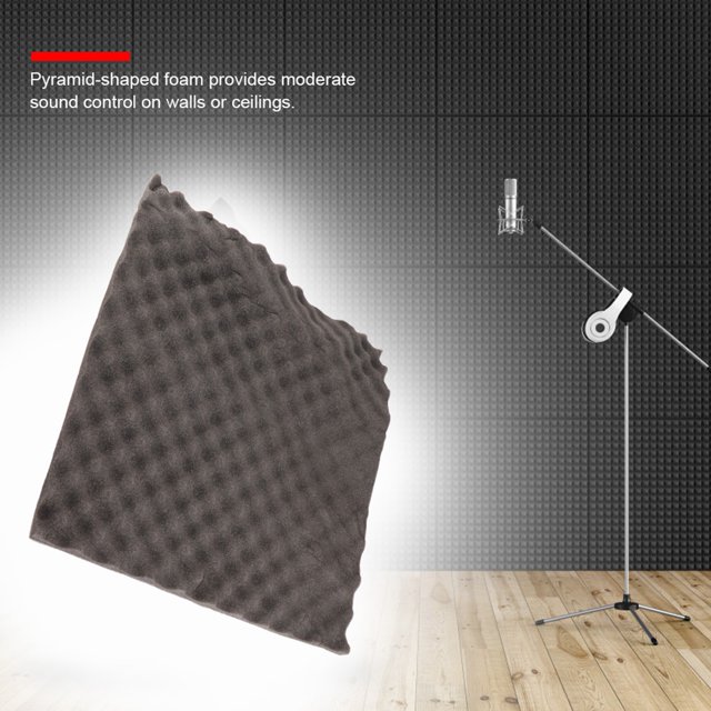 Acoustic Panel Sound Absroption Treatment Wall Panels, Premium Material Pyramid Shape Foam, Easy to Install, for Professional Acoustic Control, Great Sound Dampening