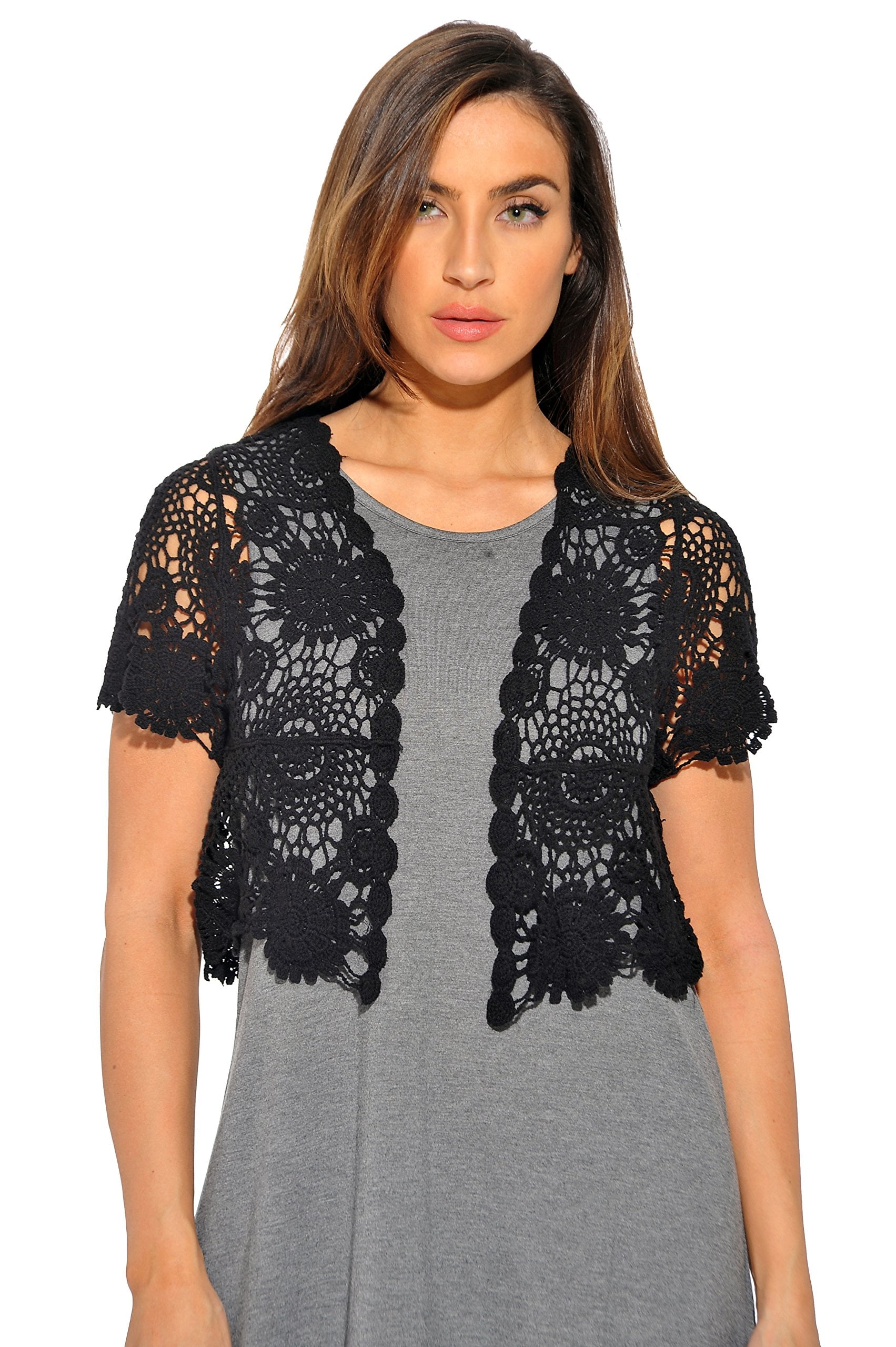 Parabler Bolero Donna Maniche 3/4 - Elegante E Corto In Jersey, Tinta Unita, Disponibile In 10 Colori E Taglie Dalla XS Alla 3XL
