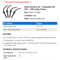 thumbnail image 2 of Spark Plug Wire Set - Compatible with 2001 - 2006 Dodge Stratus 2002 2003 2004 2005, 2 of 2