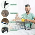 thumbnail image 4 of 2 Pack Bed Tray Table Breakfast Trays Serving Tray Bamboo Bed Laptap Floding Legs with Handles and Phone Holders, 4 of 7