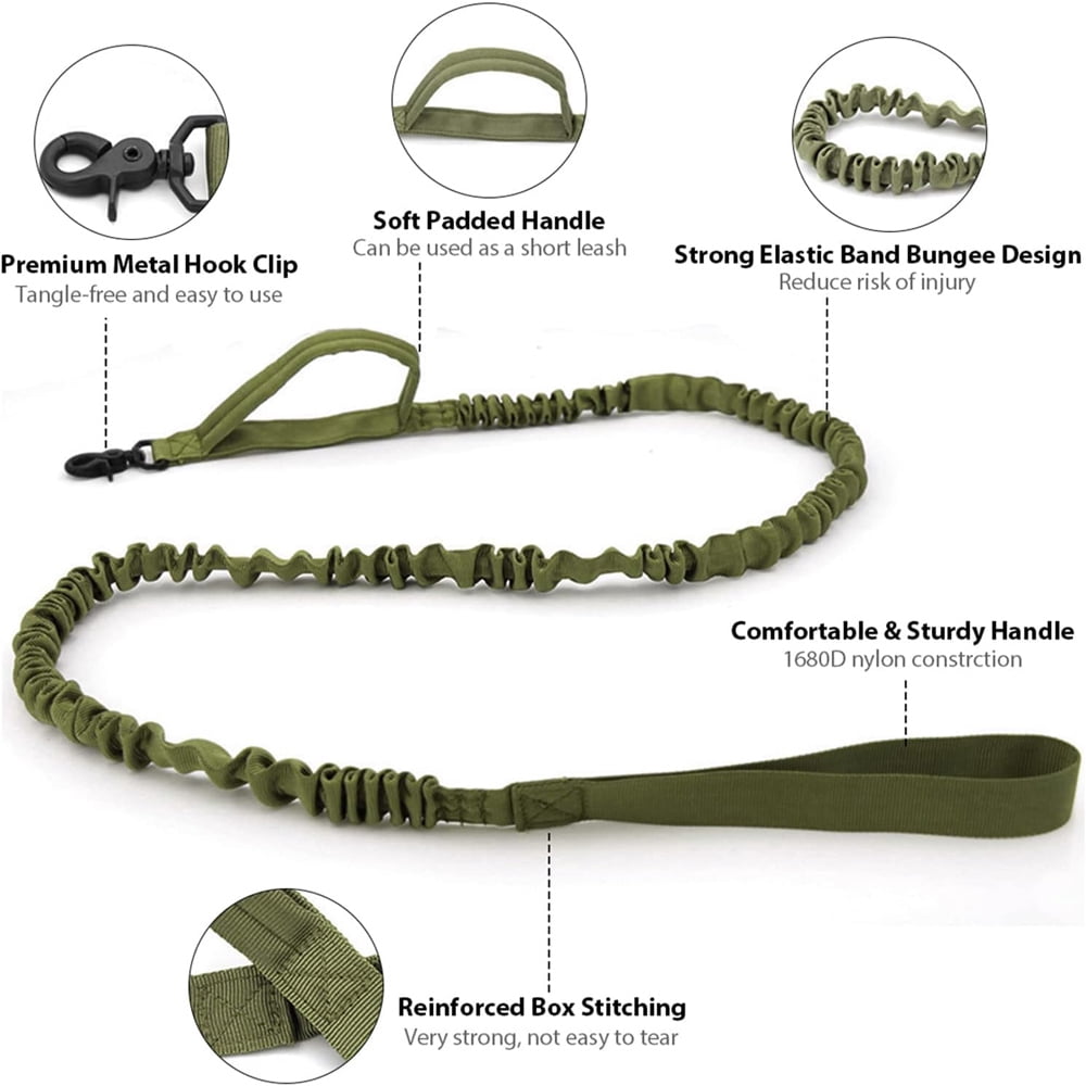Dog Collar Durable Tactical Leash Set Adjustable Pet Collar Leash Medium Large Dog Shepherd Training Accessories