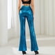 thumbnail image 3 of Pantalones acampanados micro bronceados con escamas de pescado de moda de estilo europeo y americano, pantalones casuales de mujer de alta elasticidad personalizados, 3 of 5