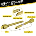 thumbnail image 3 of Ladcaser PTO Shaft 1 3/8" PTO Drive Shaft, Round Ends PTO Driveline Shaft, 6 Spline End Tractor, Brush PTO Shaft, Yellow PTO Shaft for Finish Mower, Rotary Cutter, 39"-55", 3 of 8
