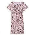 thumbnail image 5 of Women's Plus Size Long Nightgown Short Sleeve Lightweight Sleepwear Dress XL-5XL, 5 of 10