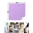 thumbnail image 4 of Purple Pink Cloth Napkins Set of 6 Reusable Dinner Napkins, Geometric Vertical Striped Solid Rainbow Cocktail Napkin Washable Table Napkins for Wedding/Holiday Party/Baby Shower 20"x20", 4 of 7