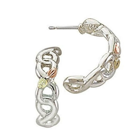 0.24' Fashion - Landstroms MRLER2316P Black Hills Gold Sterling Silver Traditional Post Earrings - 0.24 x 0.79 in.