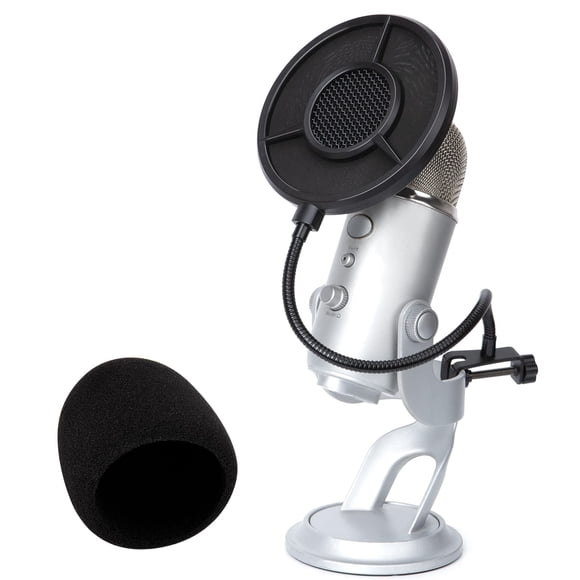 Parabrisas de espuma Pop Filter para micrófono Blue Yeti