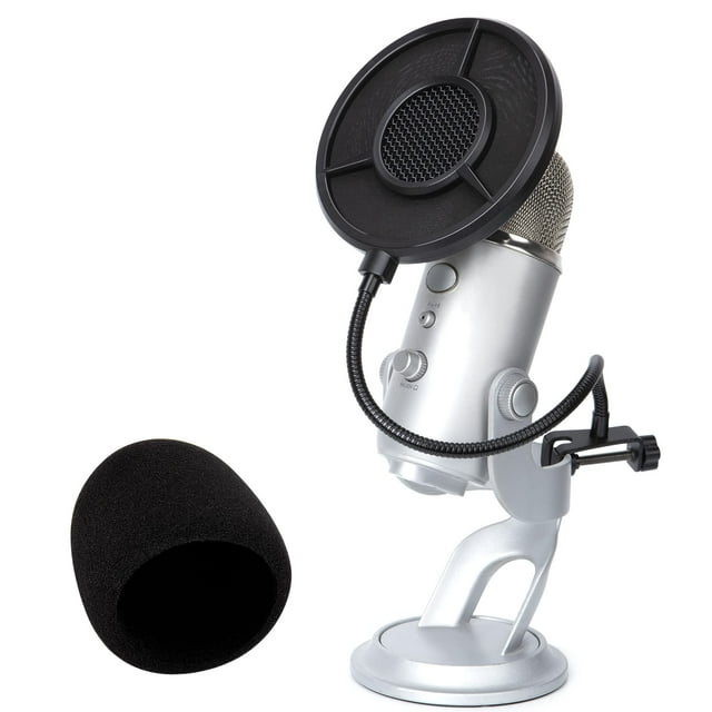 Parabrisas de espuma Pop Filter para micrófono Blue Yeti
