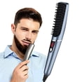 thumbnail image 1 of Hair Straightener Comb Creative LED Display Beard Brush Beard Straightener, 1 of 10