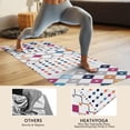 thumbnail image 4 of Colorful Geometric Diamond Pattern Hot Yoga Mat Towel Non Slip for Hot Yoga - Quick-Drying Yoga Mat Cover with 4 Corner Pockets with Travel Bag - Hot Yoga Towel Non Slip 70"x26", 4 of 6