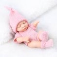 thumbnail image 6 of Reborn Doll, Simulation Baby Doll, 18cm Realistic Vinyl Baby Doll with Adjustable Limbs, Soft Rubber Pacifier and Baby Bib, Photography Prop and Art Collection Gift for Kids, 6 of 8