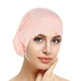 thumbnail image 2 of FADAACAI Head Wrap Womens Casual Solid Head Hat Cap Hair Cover Wrap Headwear Muslim Turban Cap Chemo Headwear for Women Soft Cotton Turbans Clearance！, 2 of 4