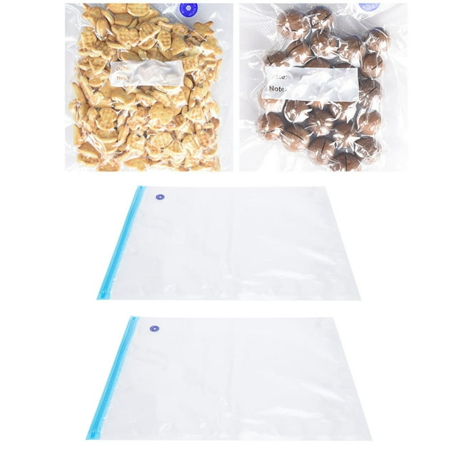 Cergrey Vacuum Food Bags,2PCS 50x35CM Vacuum Zipper Bags Vacuum Food Sealer Storage Bags With 3CM Sealing Mouth,Food Storage Bag