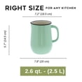 thumbnail image 2 of Novomoskovsjka Posuda Mint Coolness 5-Pint Enamel Pitcher 2.6 Qt (2.5 L) Enameled Steel Water Pitcher Vintage Style Jug for Juice Lemonade Milk Serving Pitcher for Home & Kitchen, Mint Green, 2 of 7