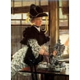 thumbnail image 2 of Tissot, James 11x14 White Modern Wood Framed Museum Art Print Titled - Tea Time, 2 of 4
