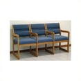 thumbnail image 1 of Chaise d'Invité Dakota Wave Valley Triple Base en Traîneau avec Vert Standard en Tissu, 1 of 5