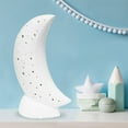 thumbnail image 3 of Simple Designs Porcelain Moon Shaped Table Lamp, 3 of 9