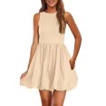 thumbnail image 1 of Vestido de verano PRETTYGARDEN 2025 sin mangas sin mangas con bolsillos, 1 of 8