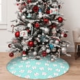 thumbnail image 4 of KLL 36" Christmas Tree Skirt Cartoon Teeth1 Xmas Tree Skirts Mat for New Year Xmas Holiday Party Indoor Outdoor Home Decoration, 4 of 5