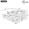 thumbnail image 2 of 83.5" Oversized Chaise Lounge Sofa with USB Ports and Cup Holders, Upholstered Sleeper Sofa with Two Supportive Pillows, 2 Seat Comfy Couch Sofa for Living Room, Black, 2 of 9