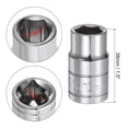 thumbnail image 3 of Llave de vaso poco profunda de 6 puntos Uxcell 13 mm 1/2" de acero de alto carbono, 3 of 5