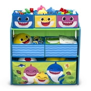 Baby Shark 6 Bin Design and Store Toy Organizer by Delta Children, Greenguard Gold Certified