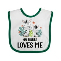 Inktastic Zebra My Bubbe Loves Me Boys or Girls Baby Bib