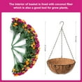 thumbnail image 2 of Artificial Flower with Hanging Basket for Outdoor Decor Fake Silk Dasiy UV Resistant Arrangements in Pot Planter Spring Decor for Indoor Porch Garden Yard(Orange Purple), 2 of 5
