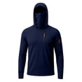 thumbnail image 3 of Rash Guard Shirt for Men UPF 50+ Long Sleeve Sun Shirts Lightweight Sun Protection Rash Guard Hoodie for Fishing Running Hiking, 3 of 7