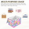 thumbnail image 6 of Iauyy Large Storage Box with Lid - Foldable Home Storage Bins for Clothes Toy Holiday Decor, Rainbow Macaron Color (42*32*30cm), 6 of 6