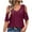 Red, variant on Plebaso Women's Cold Shoulder Tops Summer V Neck Casual Eyelet Loose Tunic Blouse Vacation Beach Clothes