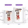 thumbnail image 4 of Happy Thanksgiving Saint Bernard with Turkey Pumpkins Autumn Vibes Mug St Dog Lover Coffee Tea Cup - 12018, 4 of 4