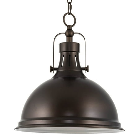 Kira Home Belle 14" Modern Industrial Pendant Light, Adjustable Hanging Height, Oil Rubbed Bronze Finish