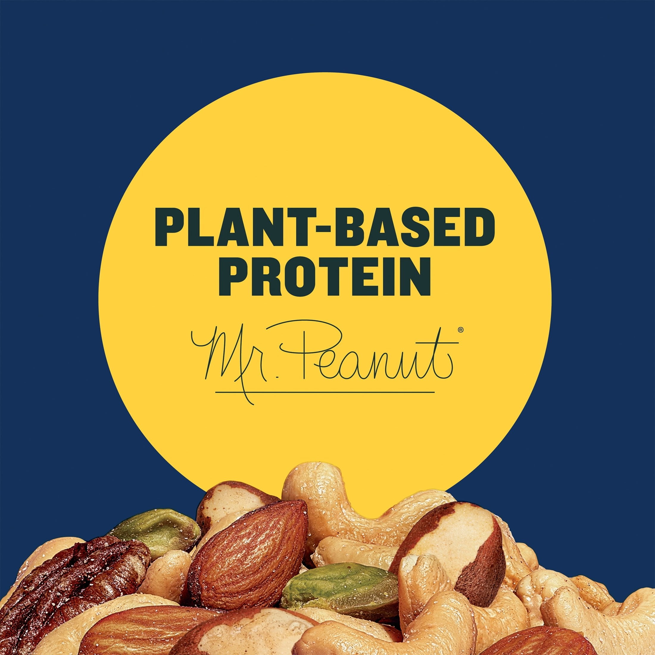 (6 pack) PLANTERS Deluxe Unsalted Mixed Nuts, 5g (7% DV) Plant-Based Protein, 15.25 oz Can