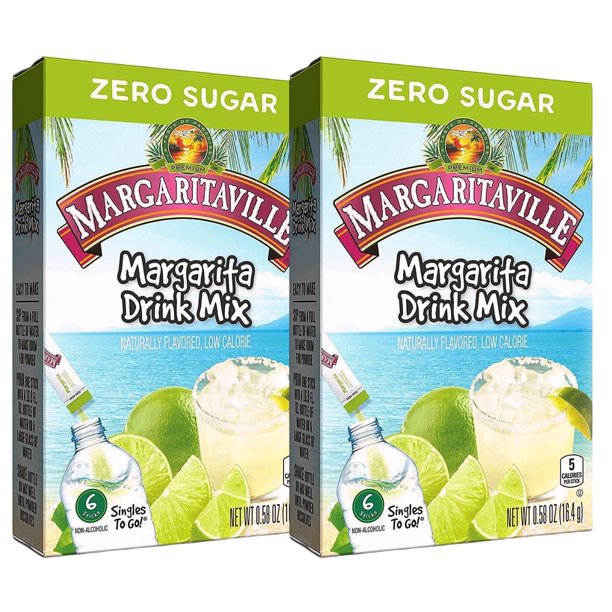 NS Margaritaville Singles To Go Water Drink Mix Margarita Flavored