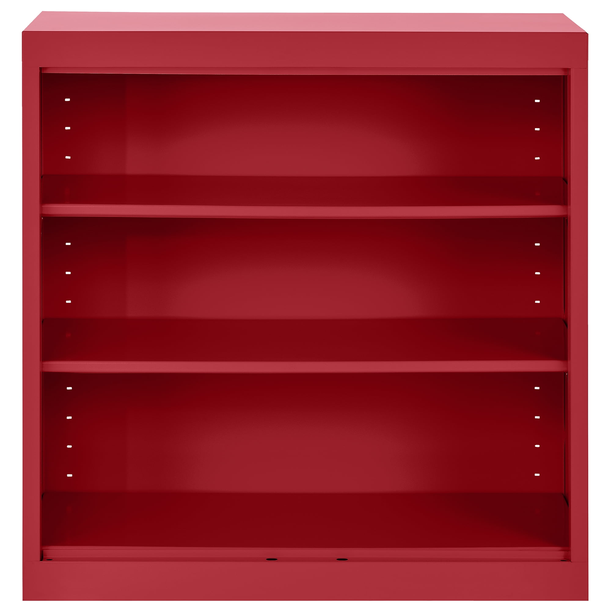 Sandusky Welded Steel Freestanding Bookcase Storage Cabinet, Red